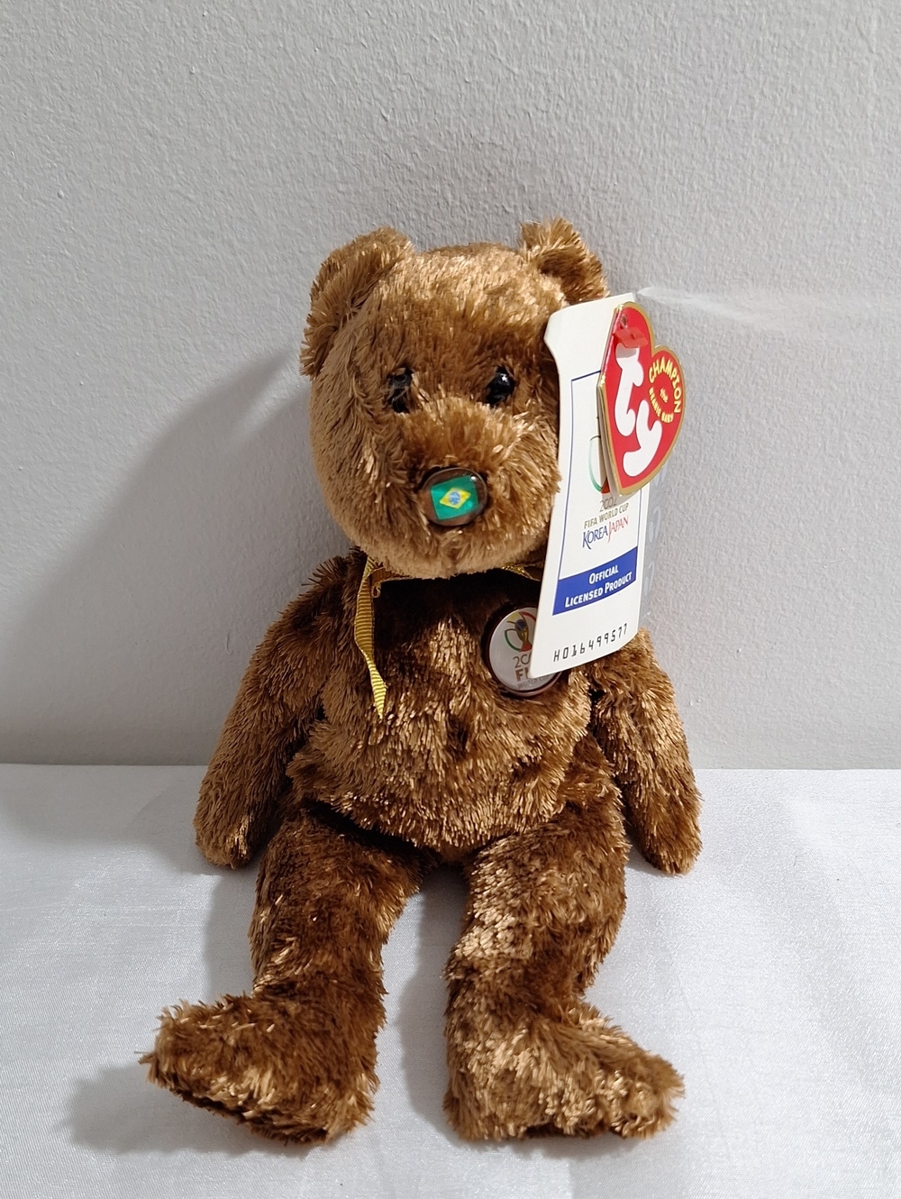 BRAZIL 2002 FIFA WORLD CUP TY BEAR